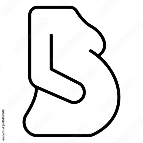Pregnant woman backache icon Simple outline vector logo