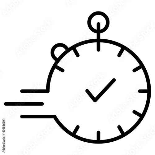 Quick approval icon Simple outline vector logo