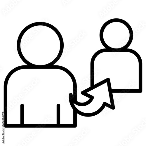Referrals icon Simple outline vector logo