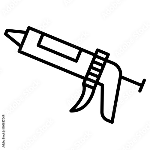 sealant gun icon Simple outline vector logo