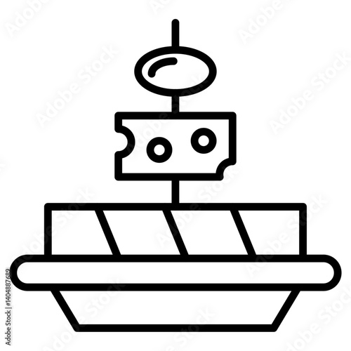tapas icon Simple outline vector logo