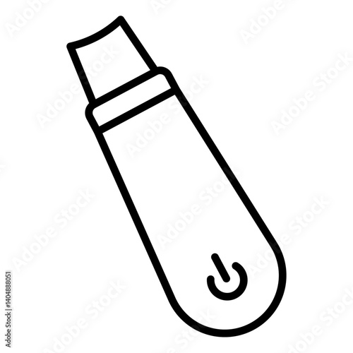 Ultrasonic face skin scrubber icon Simple outline vector logo