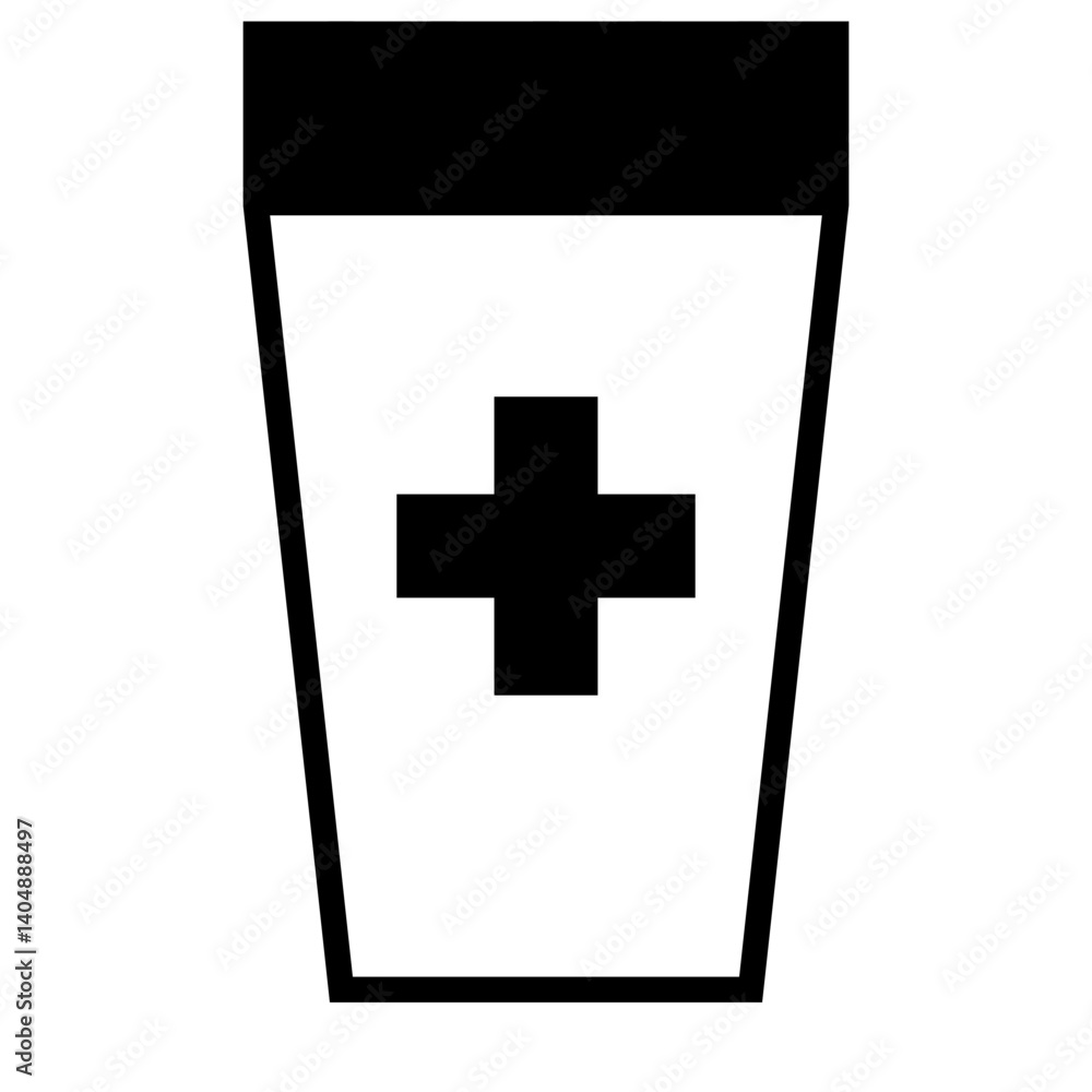 Obraz premium Medical Pill Container Icon