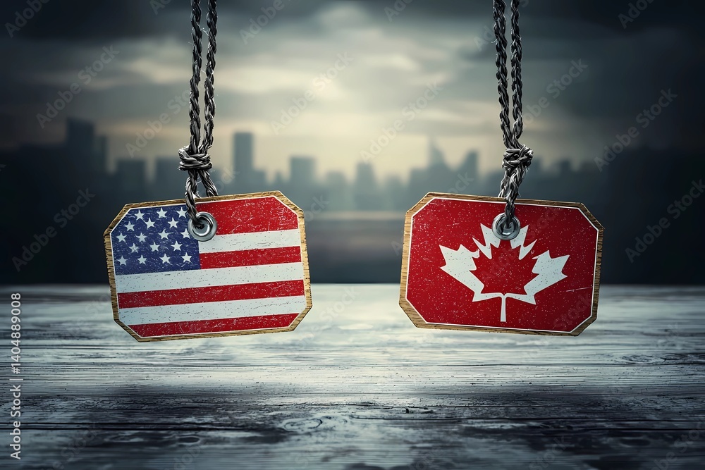 Tariff Fight and commercial competition as an economic tax on business concept