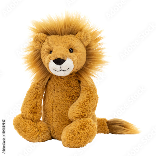 brown lion teddy bear on transparent background 