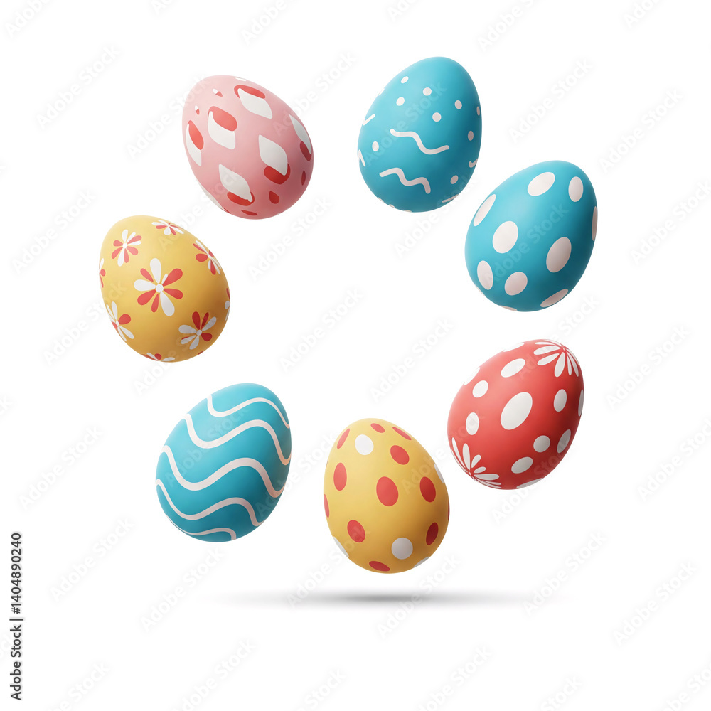 3D Pastel Easter Egg Logo Concepts Realistic Floating Designs for Festive Branding 3D Pastel Easter Egg Logo Concepts Realistic Floating Designs for Festive Branding