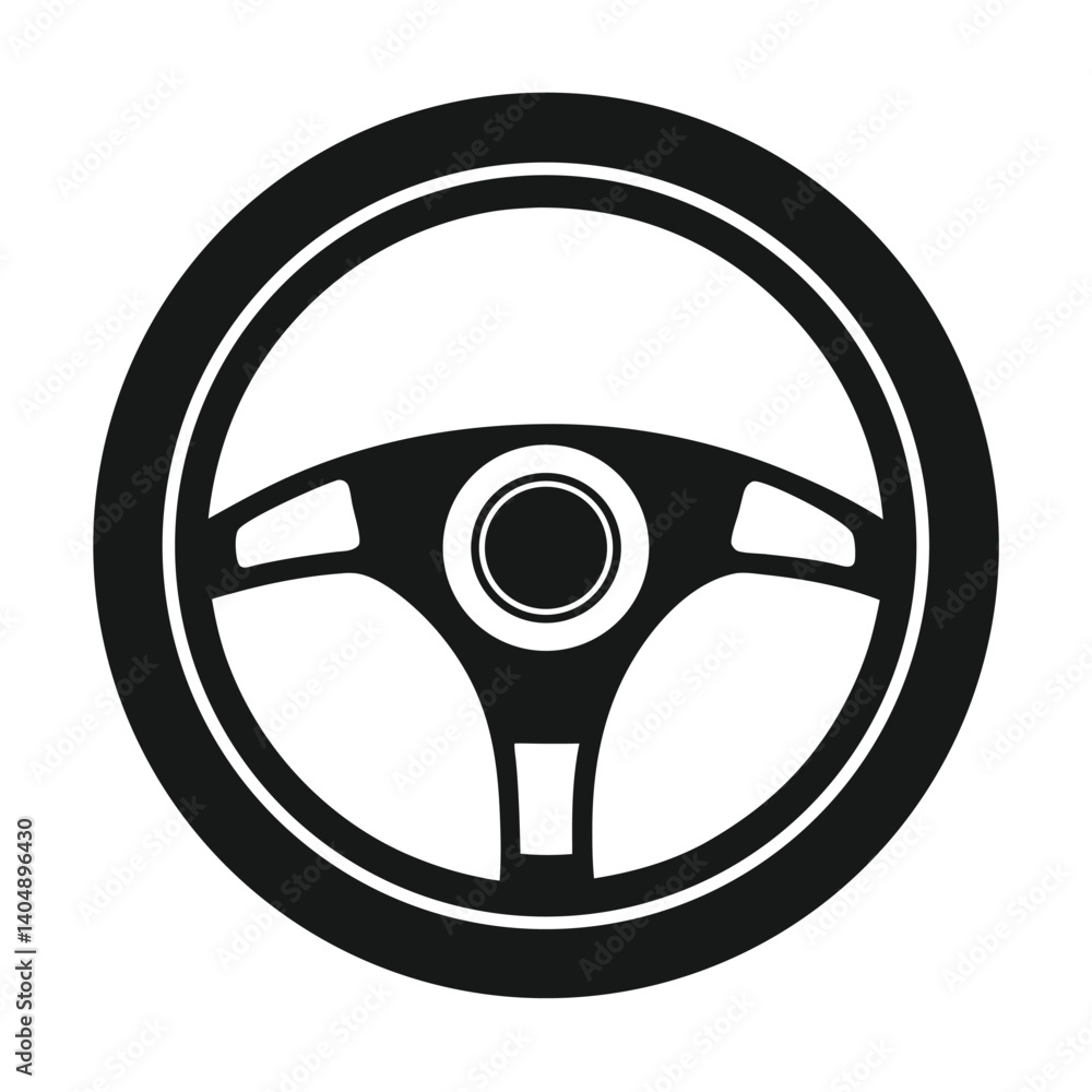 steering-wheel-icon-vector image on white background steering-wheel-icon-vector image on white background