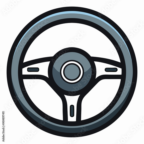 steering-wheel-icon-vector image on white background