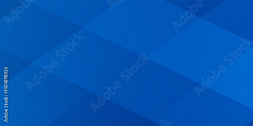 Abstract blue background with glowing geometric lines. Modern blue gradient square shape design. Futuristic technology concept.