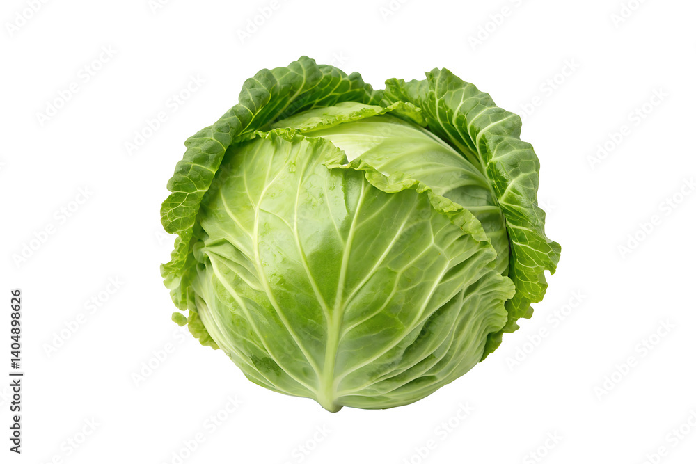 Fresh green cabbage head with crumpled leaves on a white surface, vegetable, healthy food Fresh green cabbage head with crumpled leaves on a white surface, vegetable, healthy food