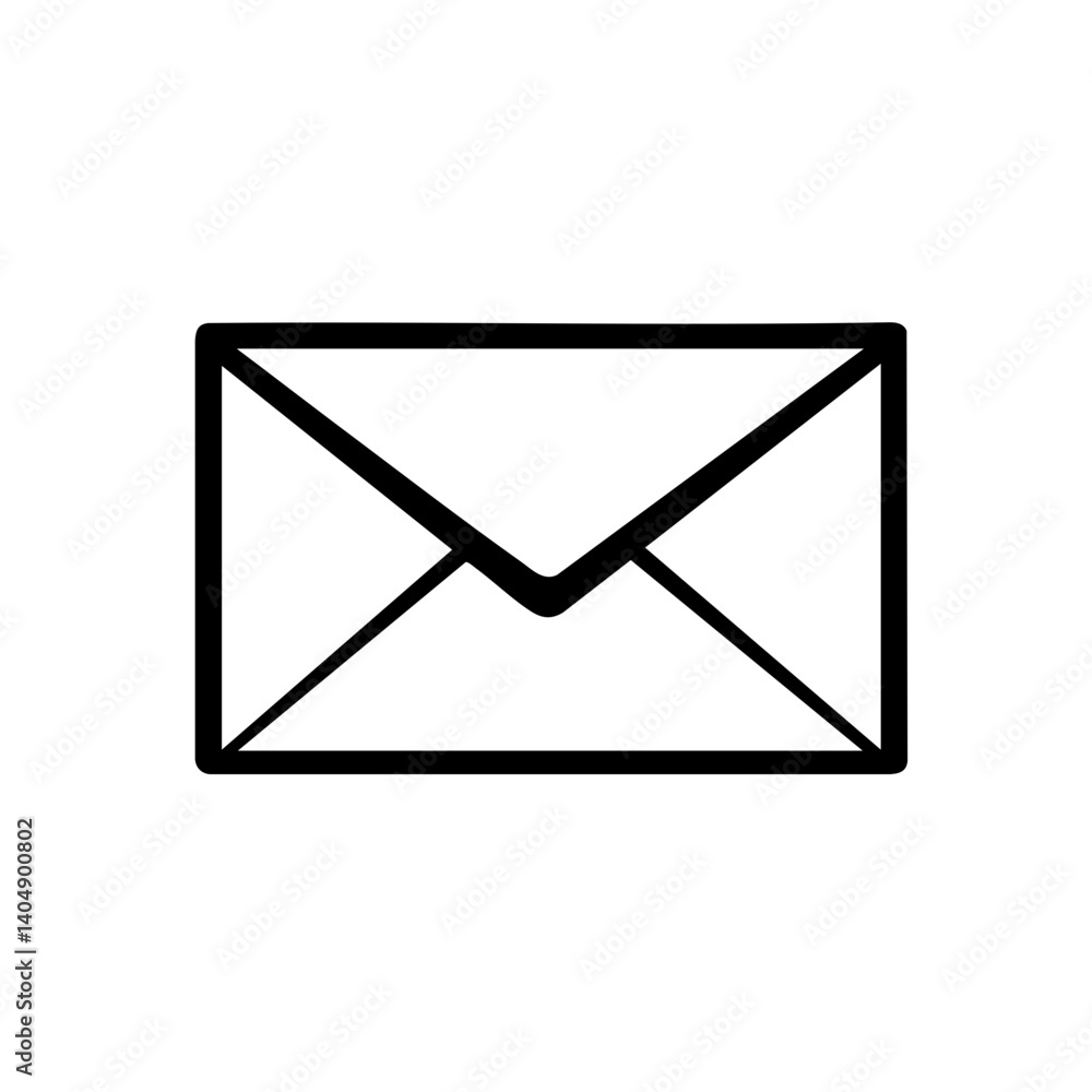 Classic Envelope Icon for Communication and Mailing Concept Classic Envelope Icon for Communication and Mailing Concept