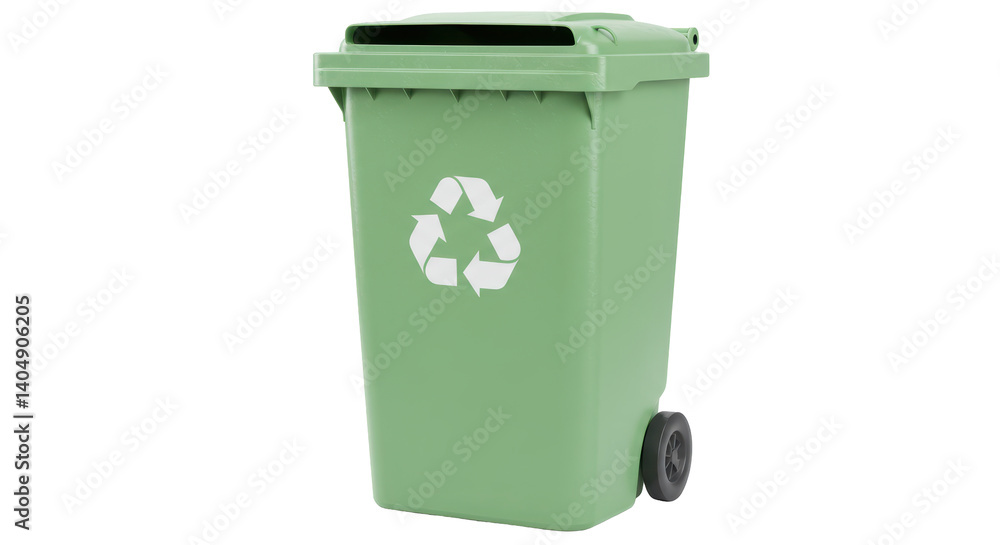 Isolated Recycling Bin Isolated Recycling Bin