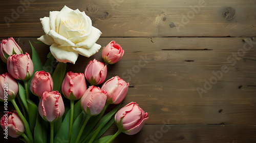 happy mother's day flowers background