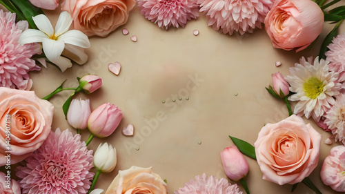 happy mother's day flowers background