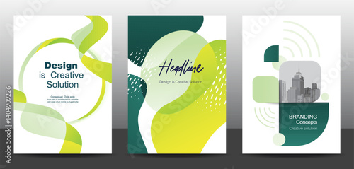 Template vector design set for Brochure, AnnualReport, Corporate Presentation, Portfolio, Flyer, layout modern, posters collection Eps10	
