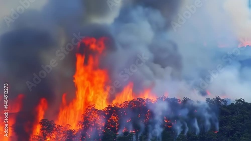 Wallpaper Mural wild fires on the amazon rain forest Torontodigital.ca