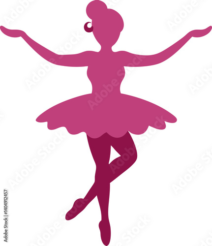 Dancing women vector art illustration isolated on a white background