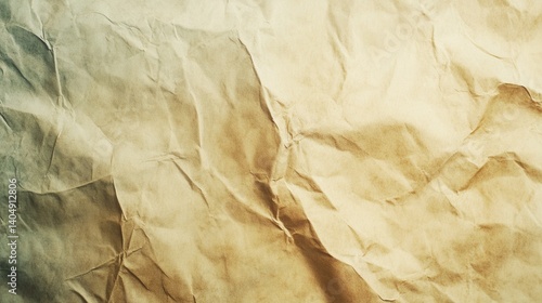 Obraz na płótnie Wrinkled and aged paper background, soft yellowish tint, subtle ink smudges, w salonie