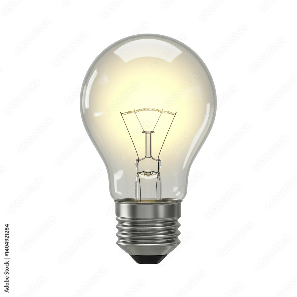 3D Glowing Light Bulb Idea Generation Innovation Creativity Thinking Inspiration Solution Concept 3D Glowing Light Bulb Idea Generation Innovation Creativity Thinking Inspiration Solution Concept
