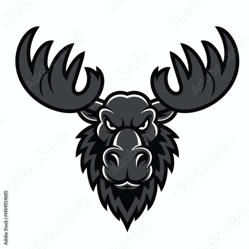 Moose Sports Logo Vector - Powerful Animal Emblem for Teams and Branding