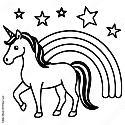 Black stallion vector illustration of a running equine silhouette