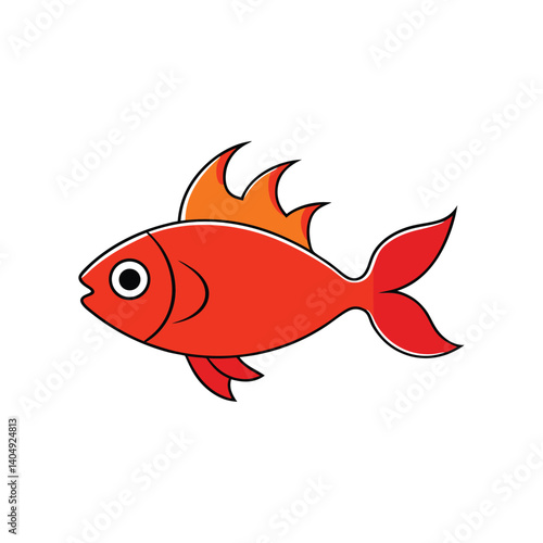 firefish on white background