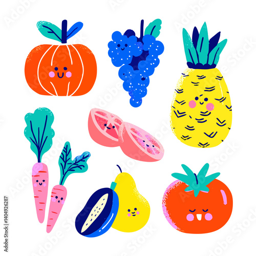 Cute Fruits and Vegetables Collection