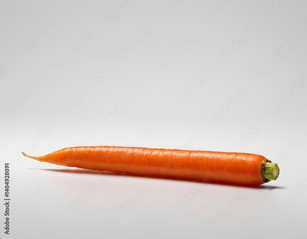 Fresh orange carrot on a clean white background, showcasing its vibrant color and natural shape. Fresh orange carrot on a clean white background, showcasing its vibrant color and natural shape.