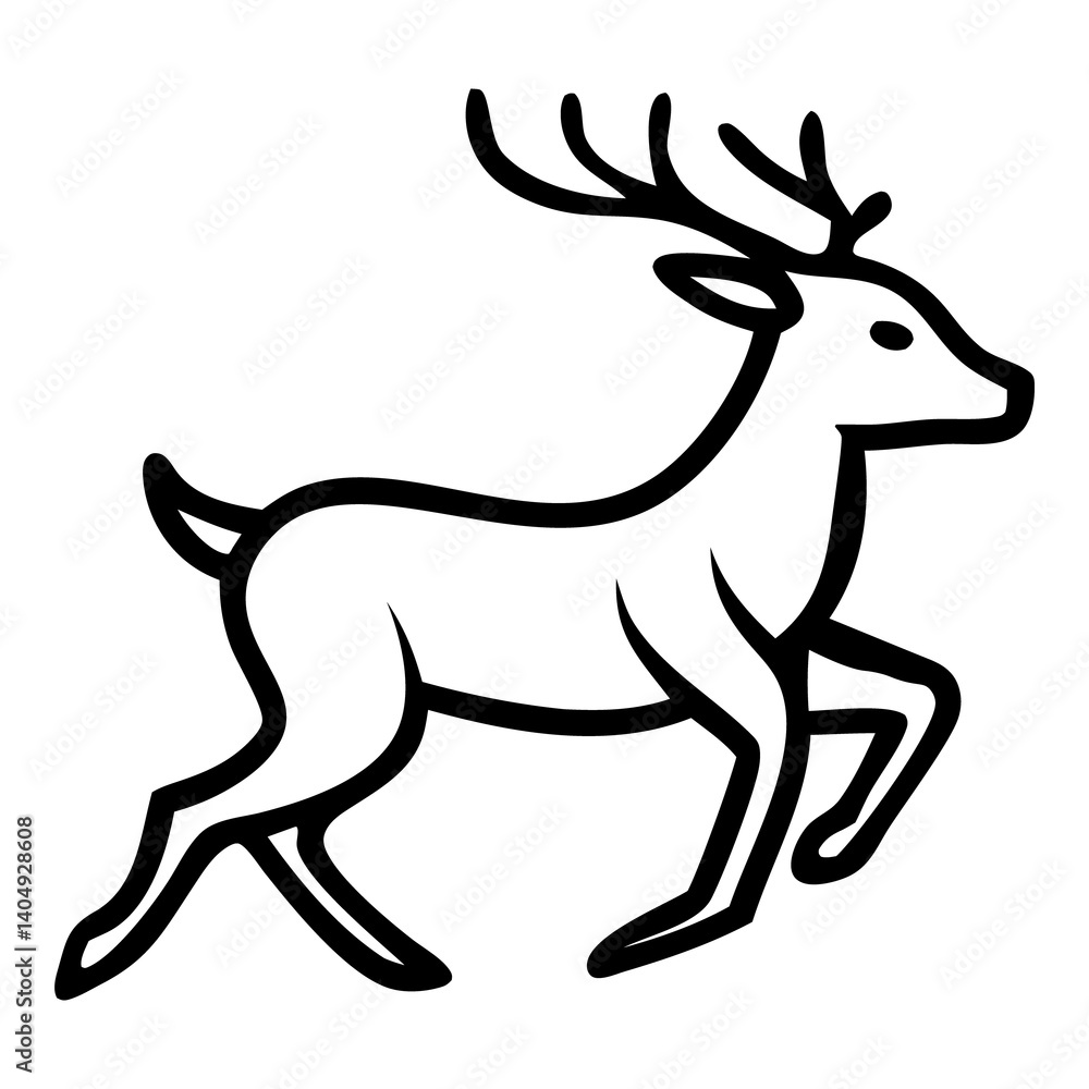 Fototapeta premium deer line art picture