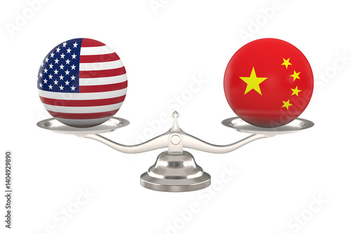 Two balls with flag America...