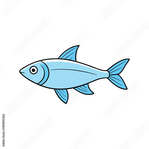  tetra fish on white background