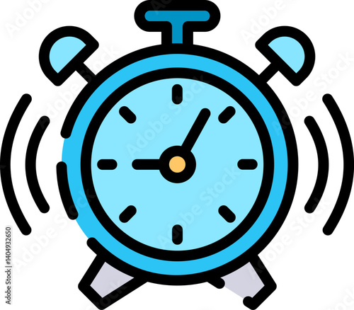 alarm clock Illustration on a white background  