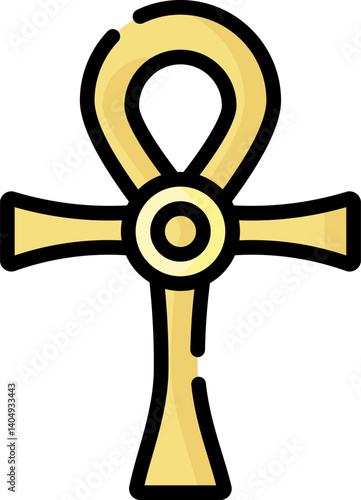 ankh Illustration on a white background   