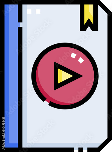 audiobook Illustration on a white background  