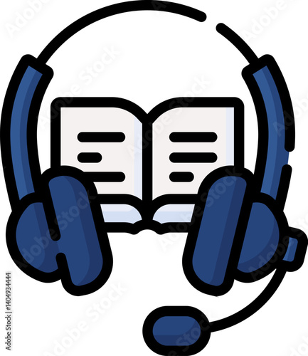 audiobook Illustration on a white background 