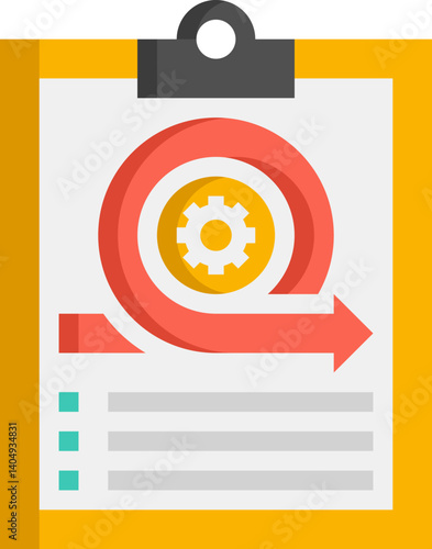 backlog Illustration on a white background    