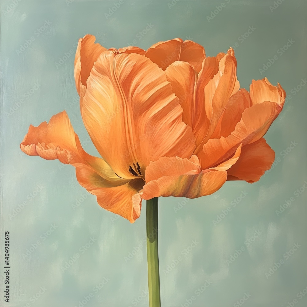 Orange tulip, up-and-down pic.