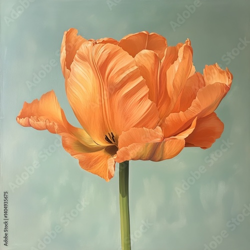 Obraz na płótnie Orange tulip, up-and-down pic. w salonie