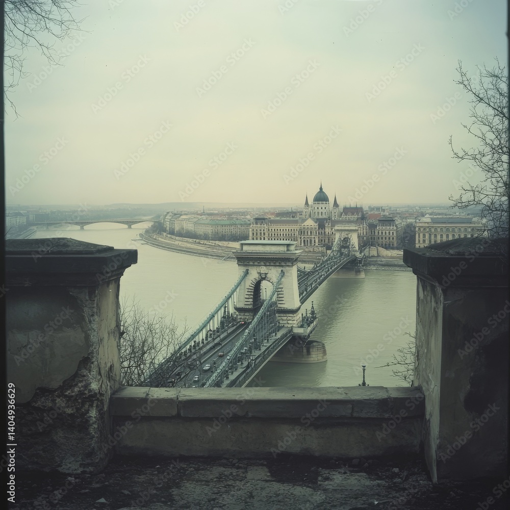 Budapest view from Buda Castle.