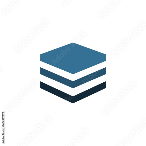 data bit stack technology startup company logo vector illustration template design