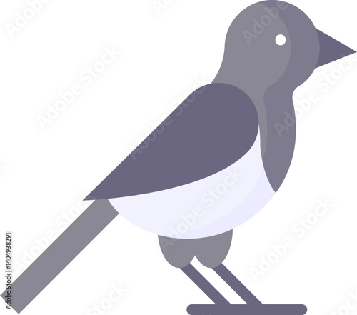 bird Illustration on a white background    