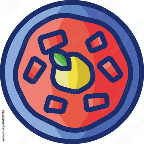 borscht Illustration on a white background   