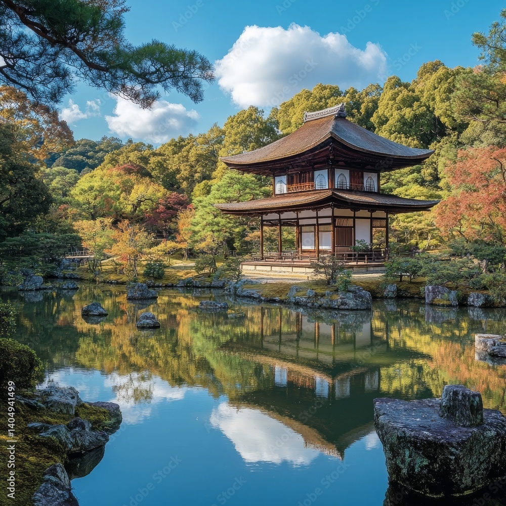 Autumn leaves in Kitano Tenmangu, Kyoto.