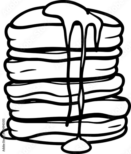 A Delicious Stack of Pancakes Drizzled With Syrup Ready To Eat