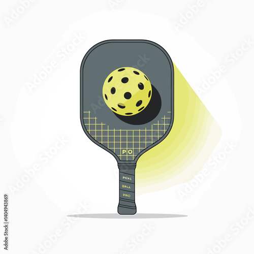a ping racket with a smiley face on it