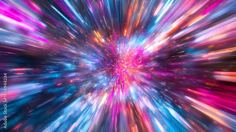 Obraz premium Abstract Colorful Light Streaks Creating Dynamic Background