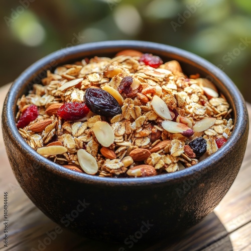 Obraz na płótnie Granola/muesli: delicious, healthy, and packed with nuts and fruits. w salonie