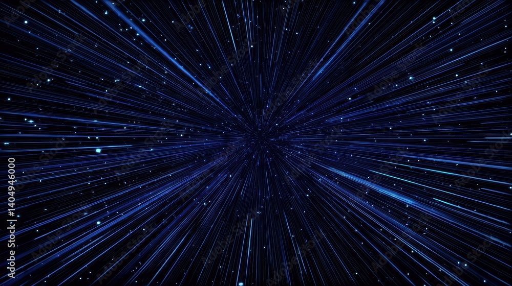 Obraz premium Hyperspace jump, star trails, cosmic speed, galactic travel, light speed