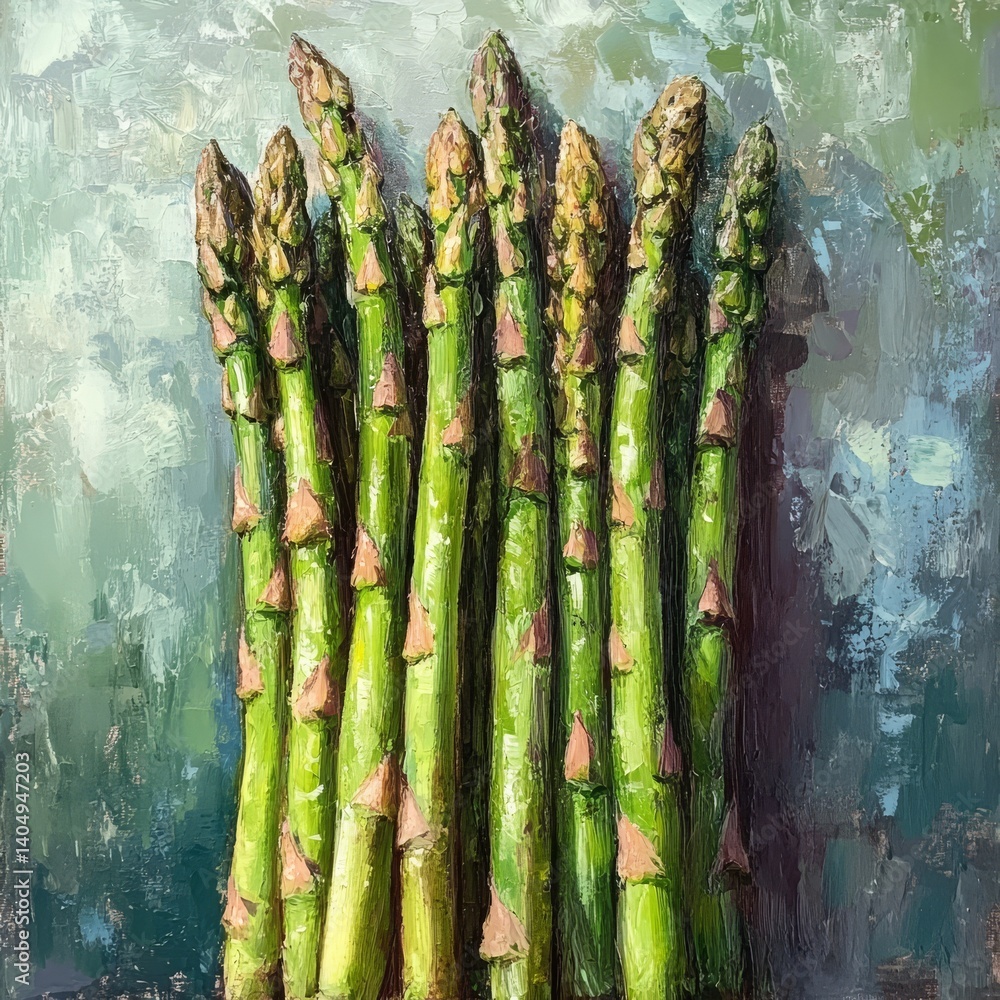Prep asparagus for cooking.