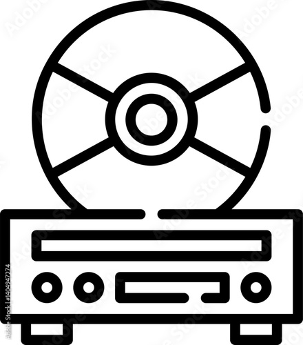 cd player Illustration on a white background  